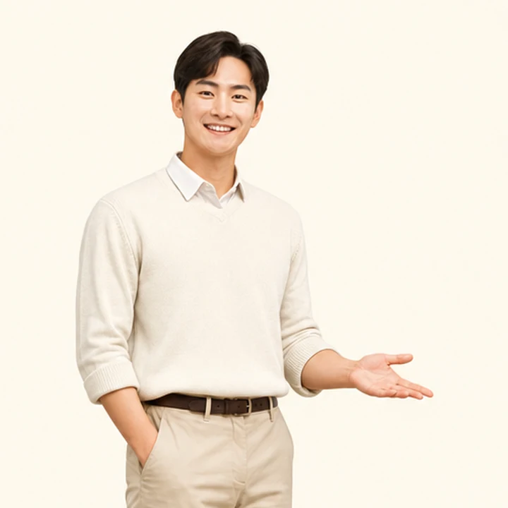 보증금 없는 장기렌트 상담 신청을 안내하는 담당자